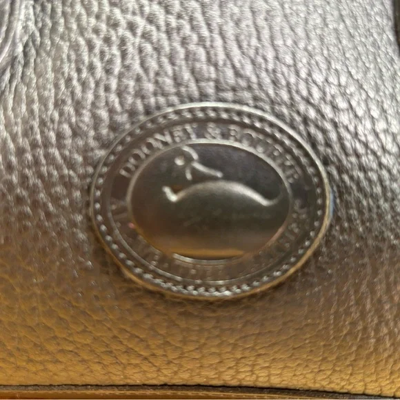 Vintage Dooney & Bourke All Weather Leather Black Speedy Satchel - Picture 10 of 11